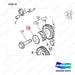 D161222 CAMSHAFT GP(1004.4 E/G) - parts diagram, item 16 shown - genuine Doosan / Bobcat forklift part