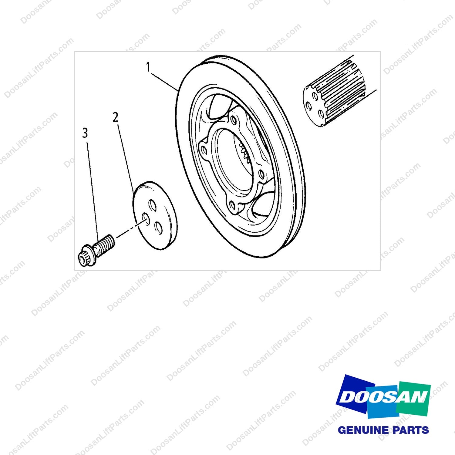 D161289 FRONT END DRIVE GP(1004.4 E/G) - full parts diagram - genuine Doosan / Bobcat forklift part
