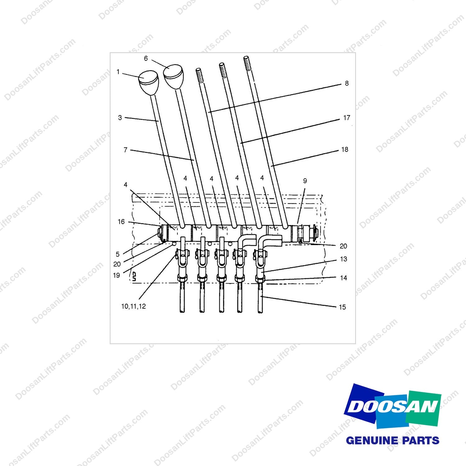 D175115A VALVE AR-5 WAY - (2/2)-D50(EEC DELIVERED TRUCK ONLY) - full parts diagram - genuine Doosan / Bobcat forklift part