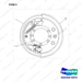 D180122 BRAKE GP-WHEEL - full parts diagram, item 5 marked - genuine Doosan / Bobcat forklift part