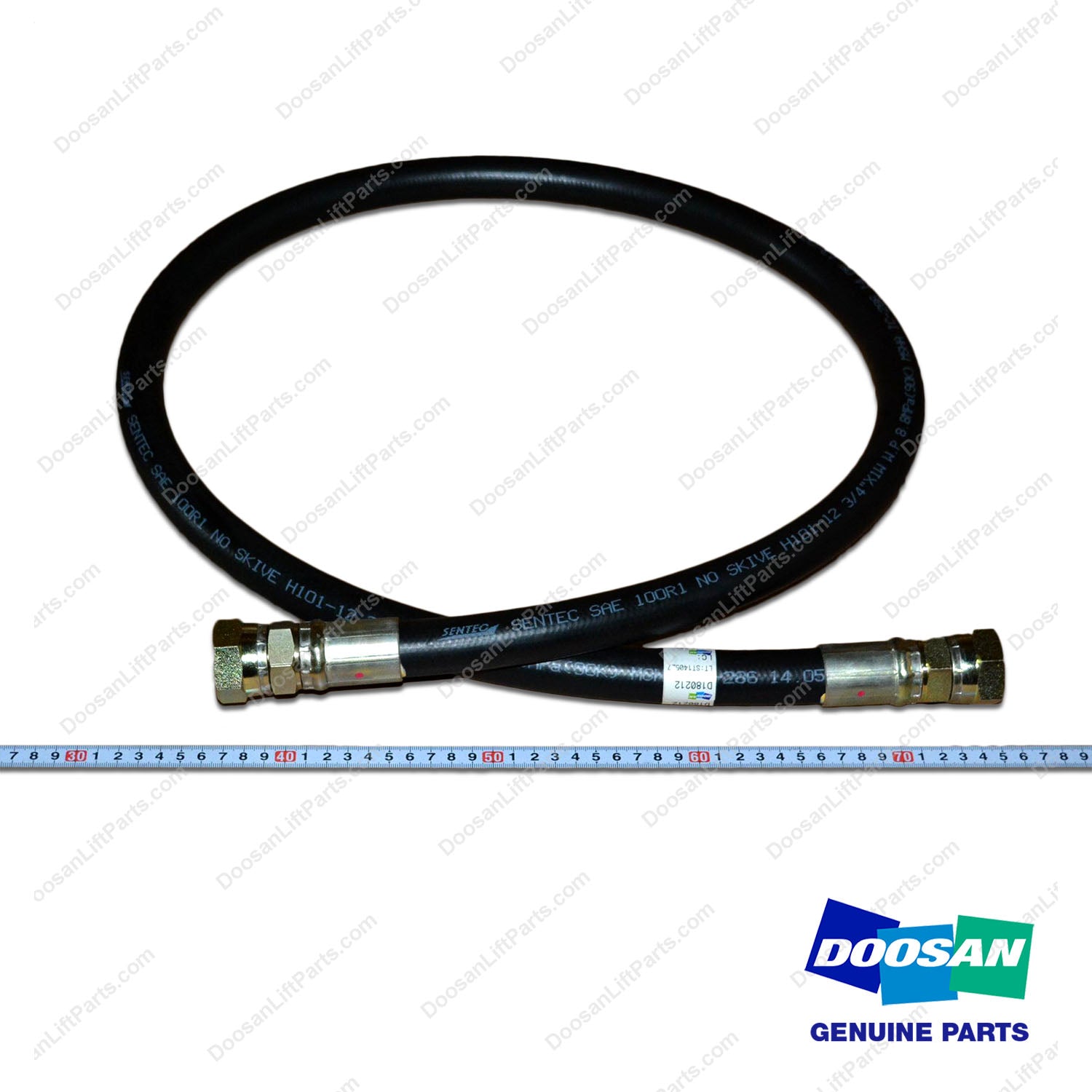Hose Assy;both Straight - Doosan Forklift Part D180212