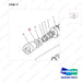D184124 CYLINDER - TILT - parts diagram, item 17 shown - genuine Doosan / Bobcat forklift part