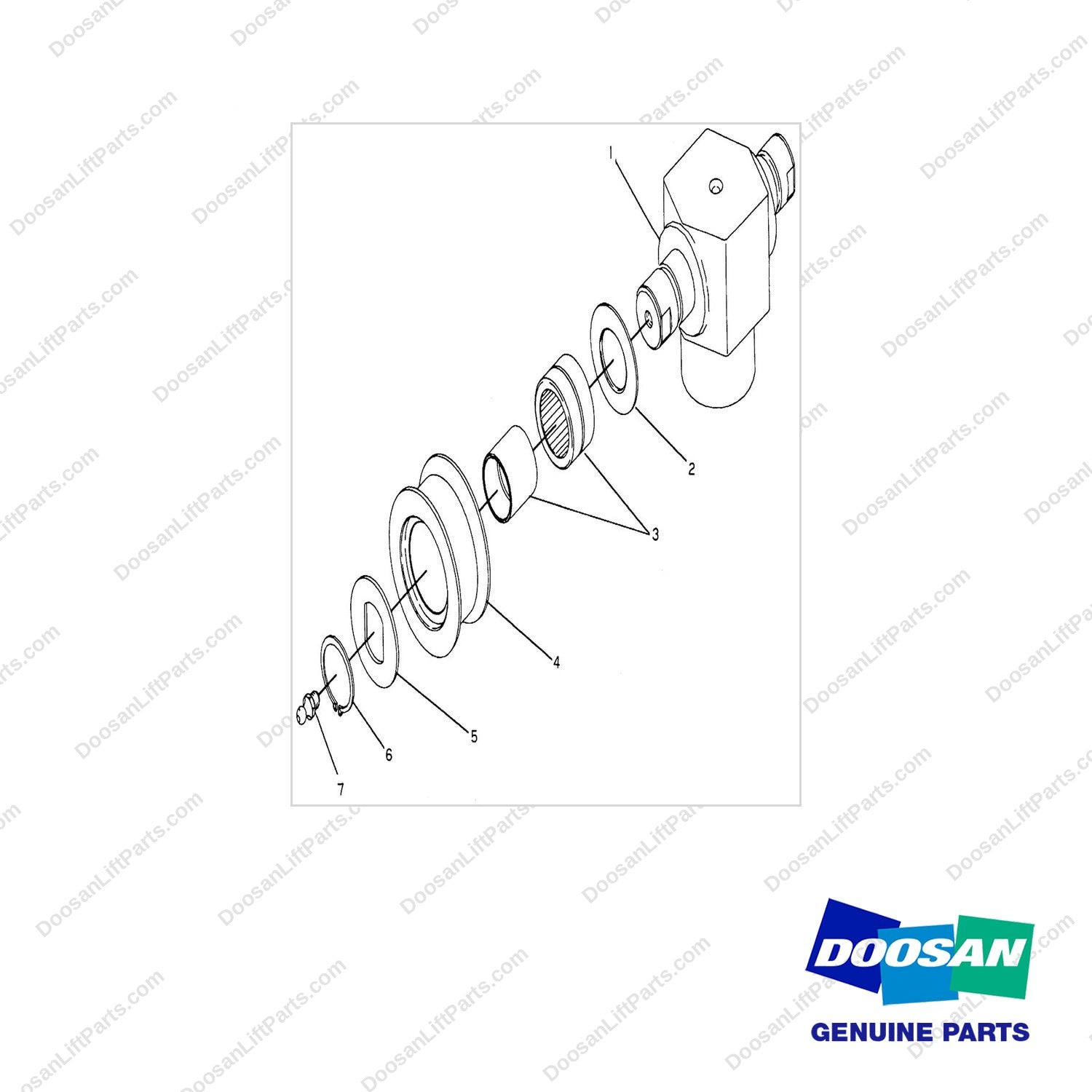 D320016 CROSSHEAD GP - (FFL & FFT) - full parts diagram - genuine Doosan / Bobcat forklift part
