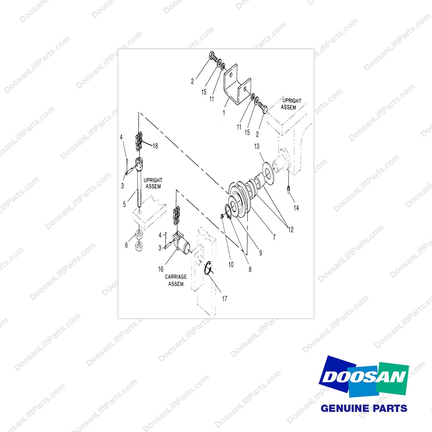 D320019 LIFT RELAY GP - STD - full parts diagram - genuine Doosan / Bobcat forklift part