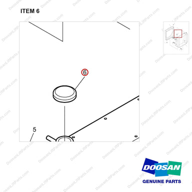 D460972 RADIATOR AS - parts diagram, item 6 shown - genuine Doosan / Bobcat forklift part