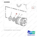 D500808 CYLINDER GROUP,TILT - parts diagram, item 6 shown - genuine Doosan / Bobcat forklift part