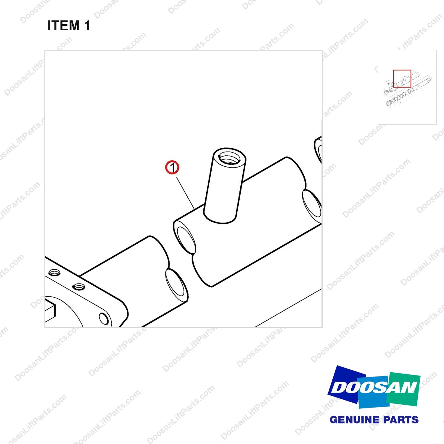 D510146 LIFT GP-PRIMARY - FFT - parts diagram, item 1 shown - genuine Doosan / Bobcat forklift part