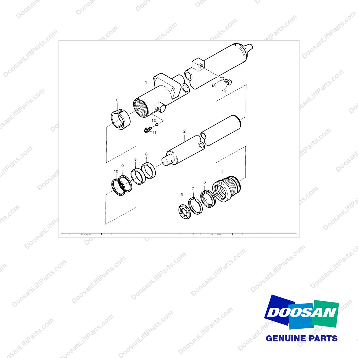 D511791 LIFT GP-PRIMARY - FFT - full parts diagram - genuine Doosan / Bobcat forklift part