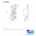 D512987 MAST AR.; FFT,  MFH 5150, OAL - full parts diagram, item 3 marked - genuine Doosan / Bobcat forklift part