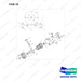 D552732 MOTOR MTG GP-HYD - BR10/13S-2 - full parts diagram, item 1B marked - genuine Doosan / Bobcat forklift part