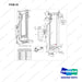 D581286 Lift & Tilt Mounting Gp - STD - full parts diagram, item 23 marked - genuine Doosan / Bobcat forklift part