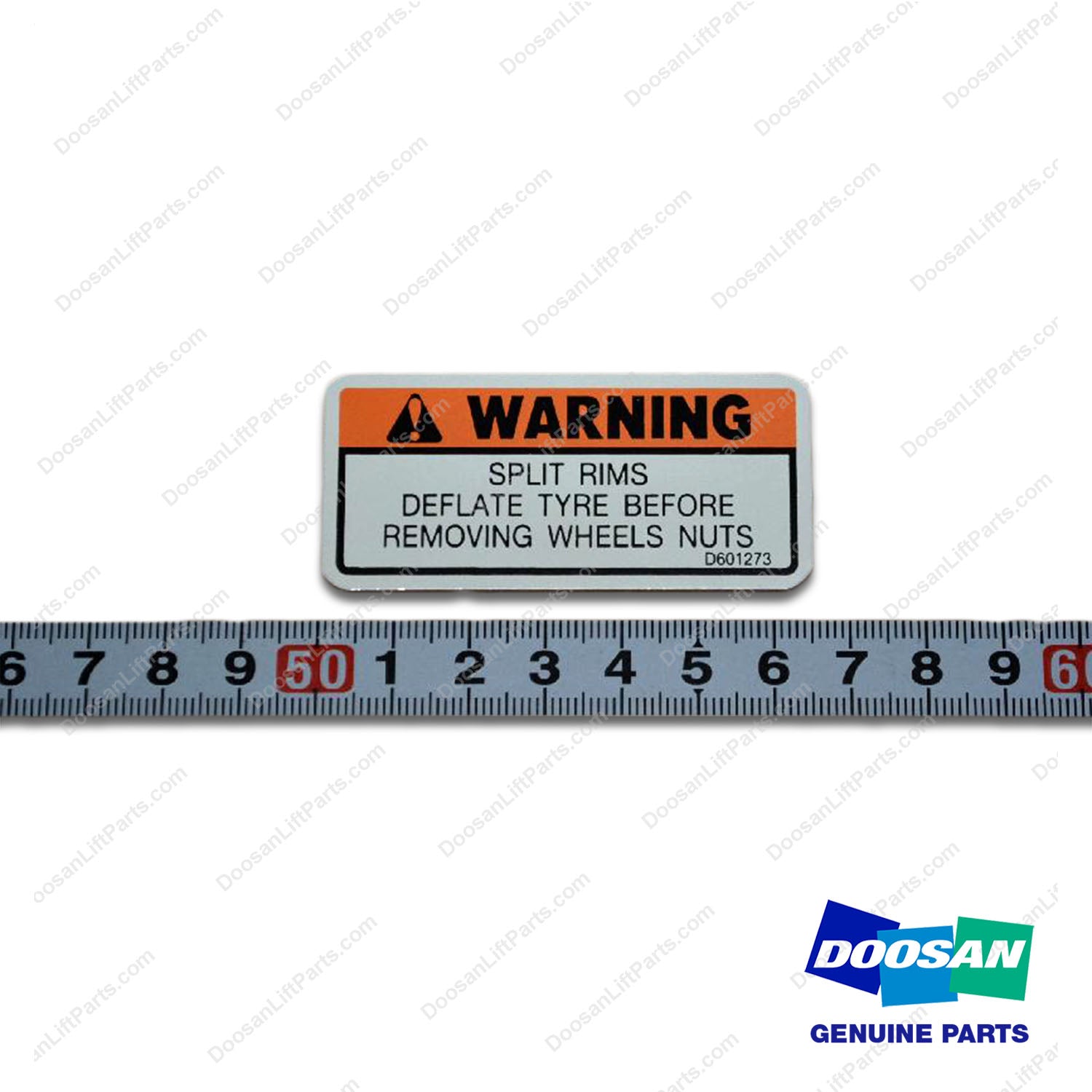 Plate;warning - Doosan Forklift Part D601273