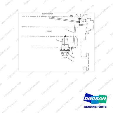 D700383 PUMP GP-FUEL - full parts diagram - genuine Doosan / Bobcat forklift part