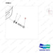 D910243 COUNTERWEIGHT GP - 1.5 TON - parts diagram, item 2 shown - genuine Doosan / Bobcat forklift part