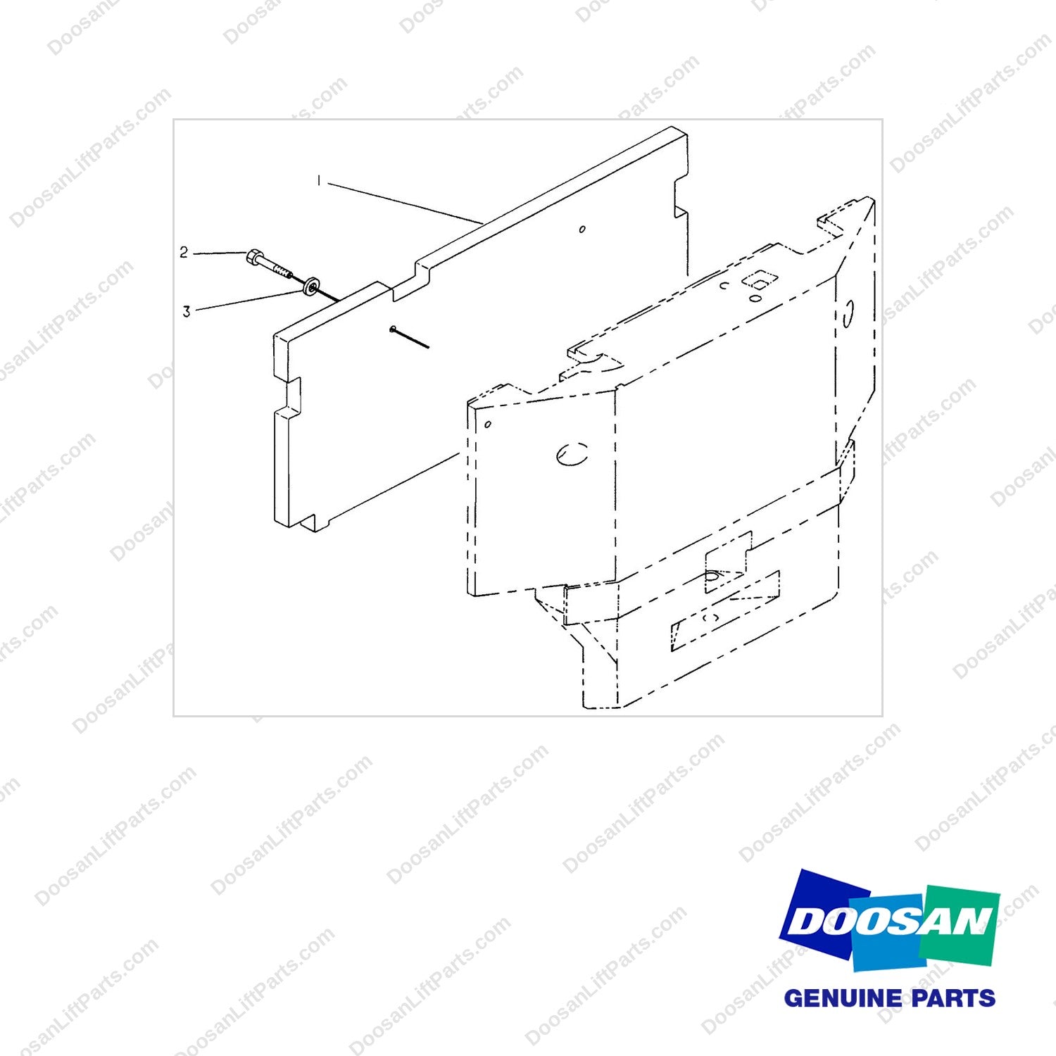 D917043 CHASSIS COUNTER WEIGHT-AUXILIARY - full parts diagram - genuine Doosan / Bobcat forklift part