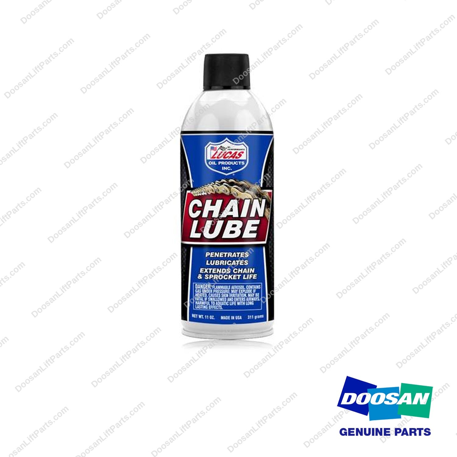DC10393 - Lucas Aerosol Chain Lube 12/11 (Pack of 12) - OEM Doosan Daewoo Bobcat