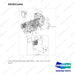 DS2011444 LINE GROUP;COOLER;DV180;TIER-4 - full parts diagram, item 25 marked - genuine Doosan / Bobcat forklift part