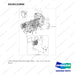 DS20132800 LINE GROUP;COOLER;DV180;TIER-4 - full parts diagram, item 21 marked - genuine Doosan / Bobcat forklift part