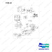 DS2022046 Lines Gp-Fuel & Cooler-OCD Type Brake - full parts diagram, item 28 marked - genuine Doosan / Bobcat forklift part