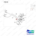 DS2022054 COOLER LINES GROUP - parts diagram, item 28 shown - genuine Doosan / Bobcat forklift part
