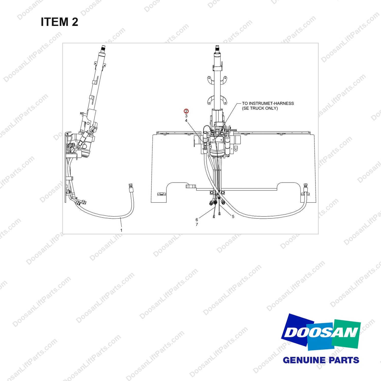 DS2378003 LINES MODULE - FINGERTIP(3 WAY-SE MOTOR) - full parts diagram, item 2 marked - genuine Doosan / Bobcat forklift part