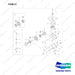 NB19-00121 Castors Components - full parts diagram, item 21 marked - genuine Doosan / Bobcat forklift part