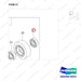 NB19-00121 Castors Components - parts diagram, item 21 shown - genuine Doosan / Bobcat forklift part