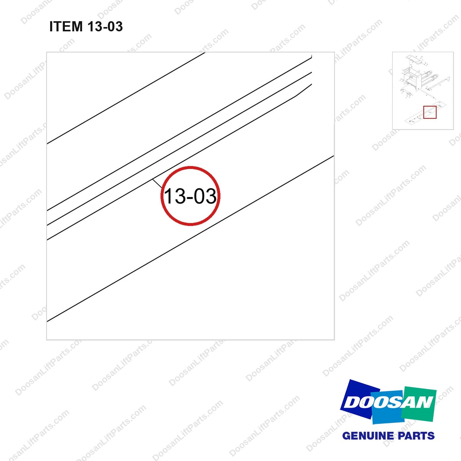 NB20-01429 CHASSIS(EU) (BPM20N) - parts diagram, item 13-03 shown - genuine Doosan / Bobcat forklift part