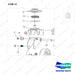 NR12-00482 Balance Wheel Assembly - parts diagram, item 13 shown - genuine Doosan / Bobcat forklift part