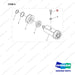 NR12-00495 Chain Wheel Unit - full parts diagram, item 5 marked - genuine Doosan / Bobcat forklift part