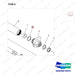 NR12-00509 Steering Column - parts diagram, item 6 shown - genuine Doosan / Bobcat forklift part