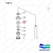 NR12-00510 Oil Cylinder - parts diagram, item 15 shown - genuine Doosan / Bobcat forklift part