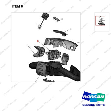 NR12-00544 FREI Handle - parts diagram, item 6 shown - genuine Doosan / Bobcat forklift part