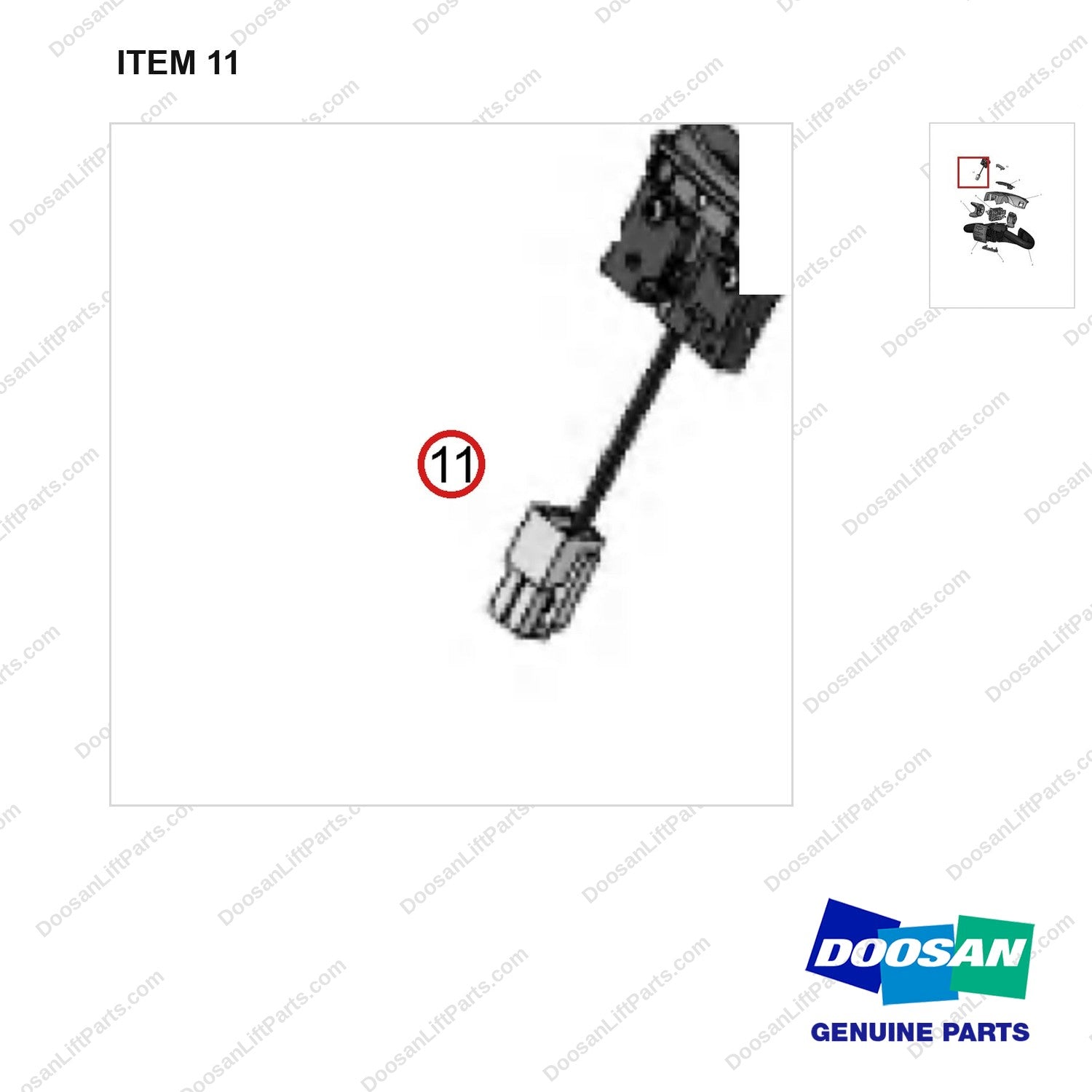 NR12-00547 FREI Handle - parts diagram, item 11 shown - genuine Doosan / Bobcat forklift part