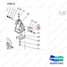 NR14-00068 Drive Axle Assembly - parts diagram, item 16 shown - genuine Doosan / Bobcat forklift part