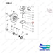 NR14-00072 Drive Axle Assembly - parts diagram, item 22 shown - genuine Doosan / Bobcat forklift part