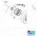 NR14-00137 Drive Axle Assembly - parts diagram, item 2 shown - genuine Doosan / Bobcat forklift part