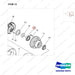 NR14-00142 Long Half-shaft Unit - parts diagram, item 13 shown - genuine Doosan / Bobcat forklift part