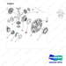 NR14-00168 Reduction Assembly - parts diagram, item 9 shown - genuine Doosan / Bobcat forklift part