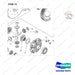 NR14-00172 Reduction Assembly - parts diagram, item 13 shown - genuine Doosan / Bobcat forklift part