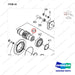 NR14-00193 Reduction Assembly - parts diagram, item 43 shown - genuine Doosan / Bobcat forklift part