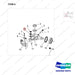 NR14-00203 Steering Axle aAssembly - parts diagram, item 6 shown - genuine Doosan / Bobcat forklift part