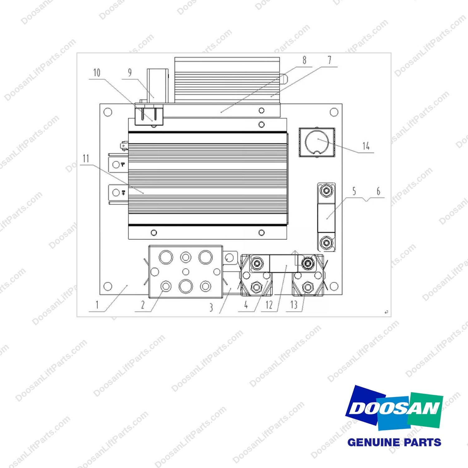 NR14-00342 CONTROL ASSY,ELECTRONIC - full parts diagram - genuine Doosan / Bobcat forklift part