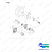 NR14-00369 Short Half-shaft Unit - full parts diagram, item 1 marked - genuine Doosan / Bobcat forklift part
