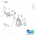 NR14-01264 Drive Axle Assembly - parts diagram, item 12 shown - genuine Doosan / Bobcat forklift part