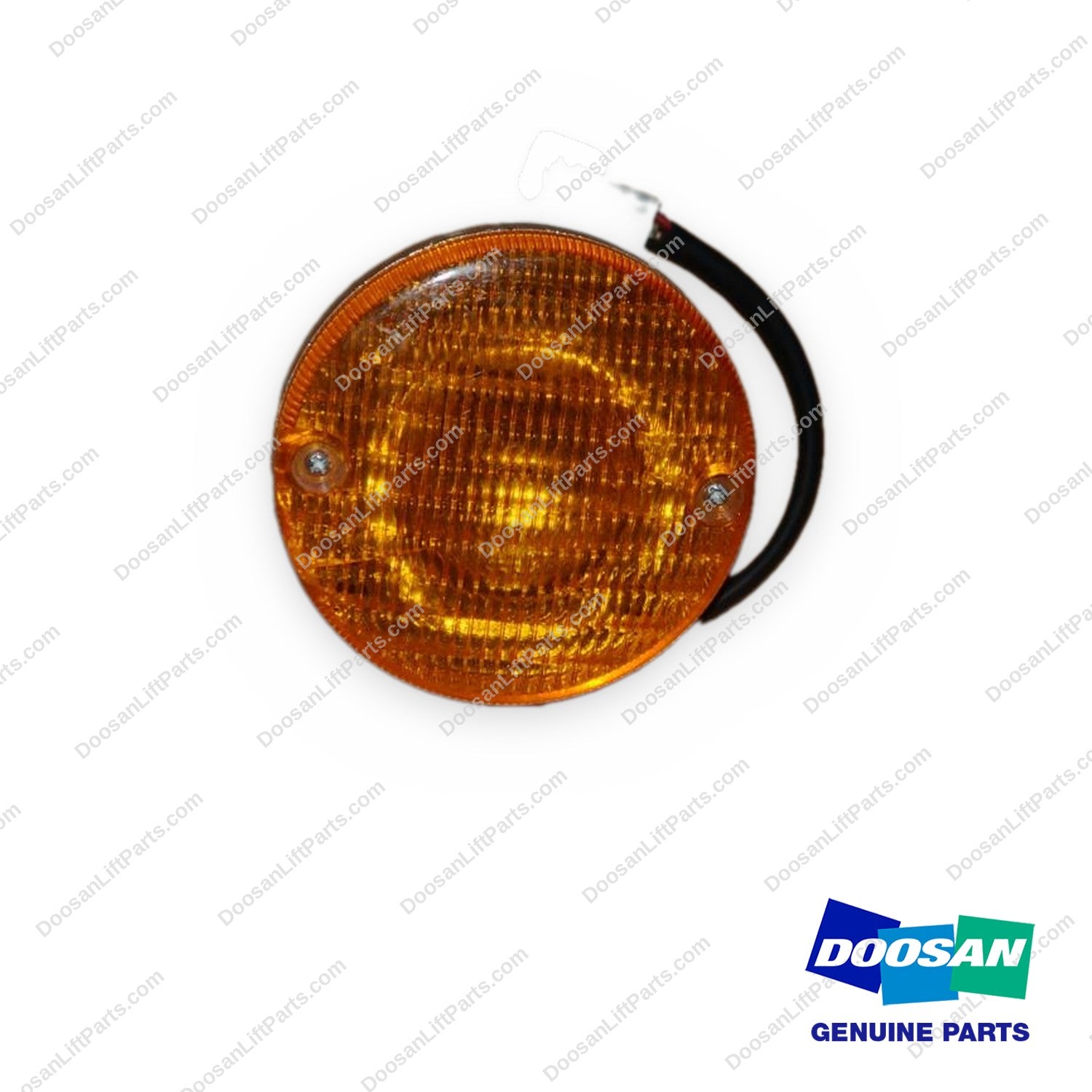 NR14-01309 - 12V Yellow Single Sided Round Lamp - OEM Doosan Daewoo Bobcat