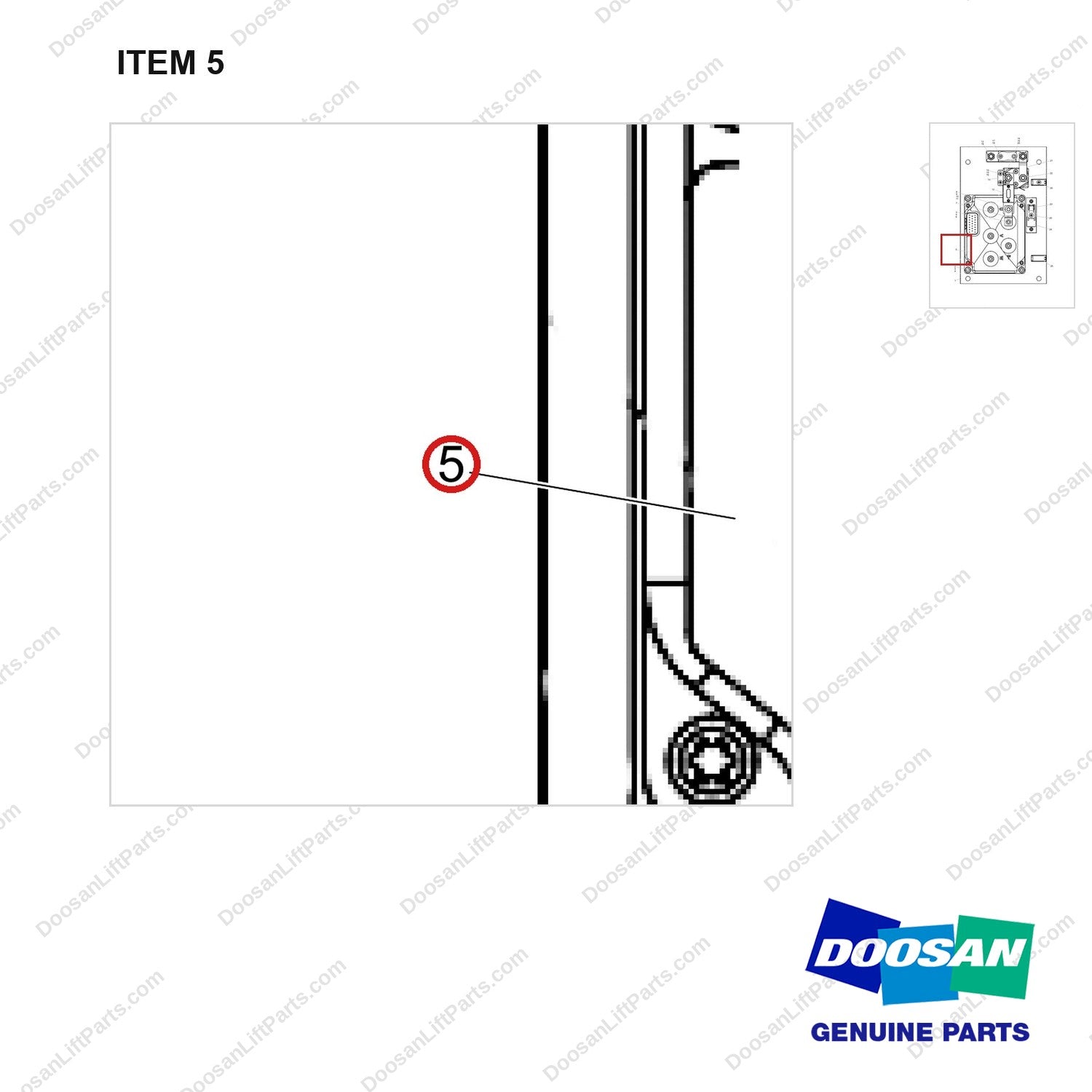 NR24-01112 ELECTRIC PARTS MASTER ASSY_9 - parts diagram, item 5 shown - genuine Doosan / Bobcat forklift part