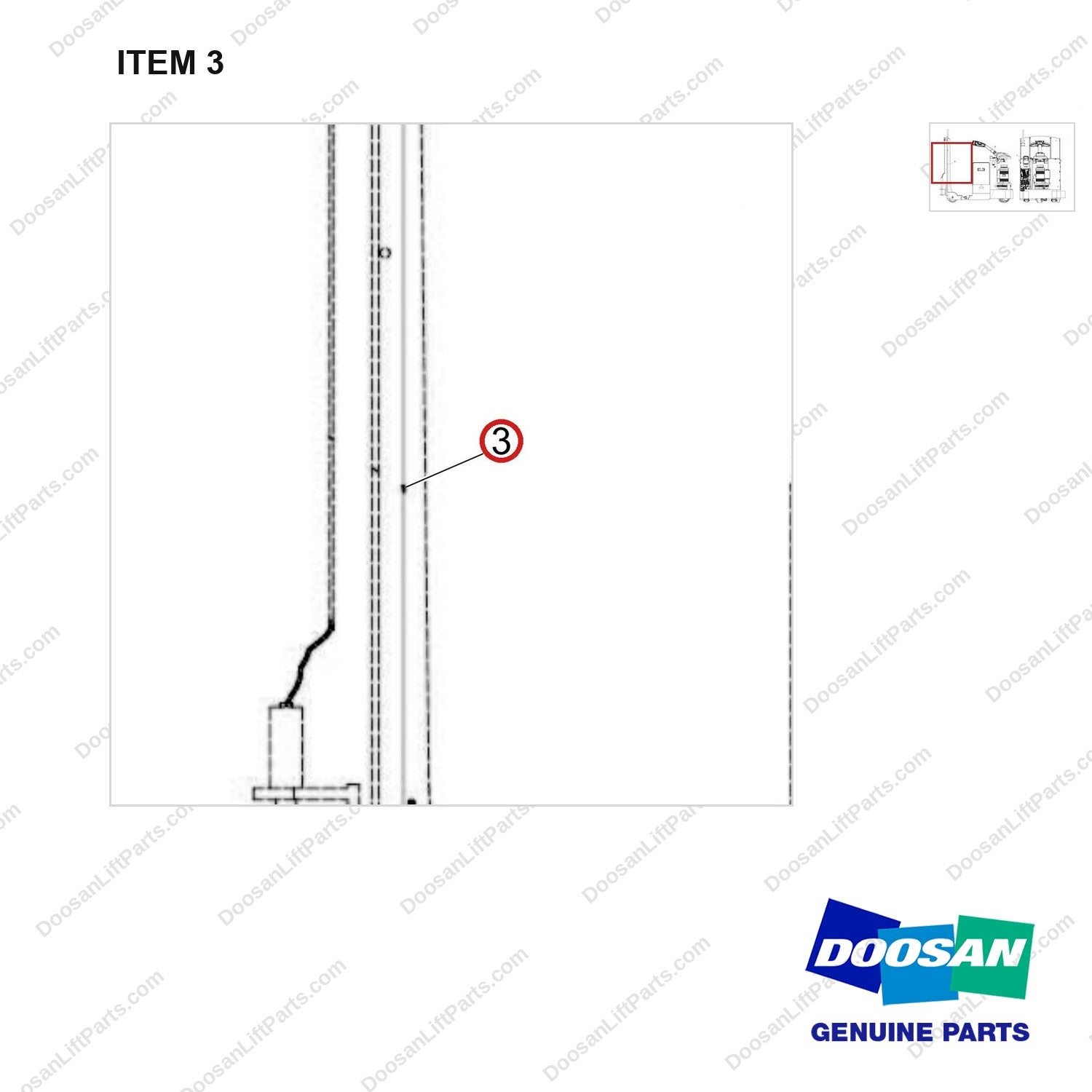 NR24-01892 CONTROL WIRING ASSY - parts diagram, item 3 shown - genuine Doosan / Bobcat forklift part