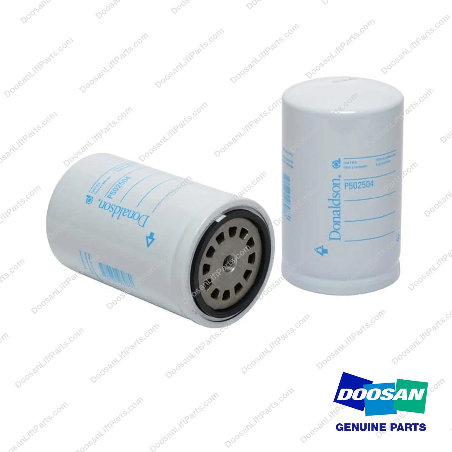 P502504 - Spin ON Fuel Filter - photo 2 - genuine Doosan / Bobcat forklift part