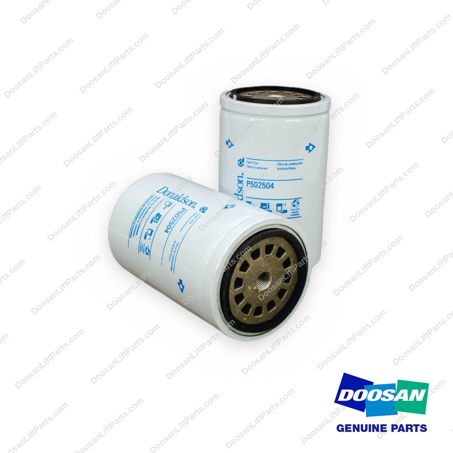 P502504 - Spin ON Fuel Filter - OEM Doosan Daewoo Bobcat